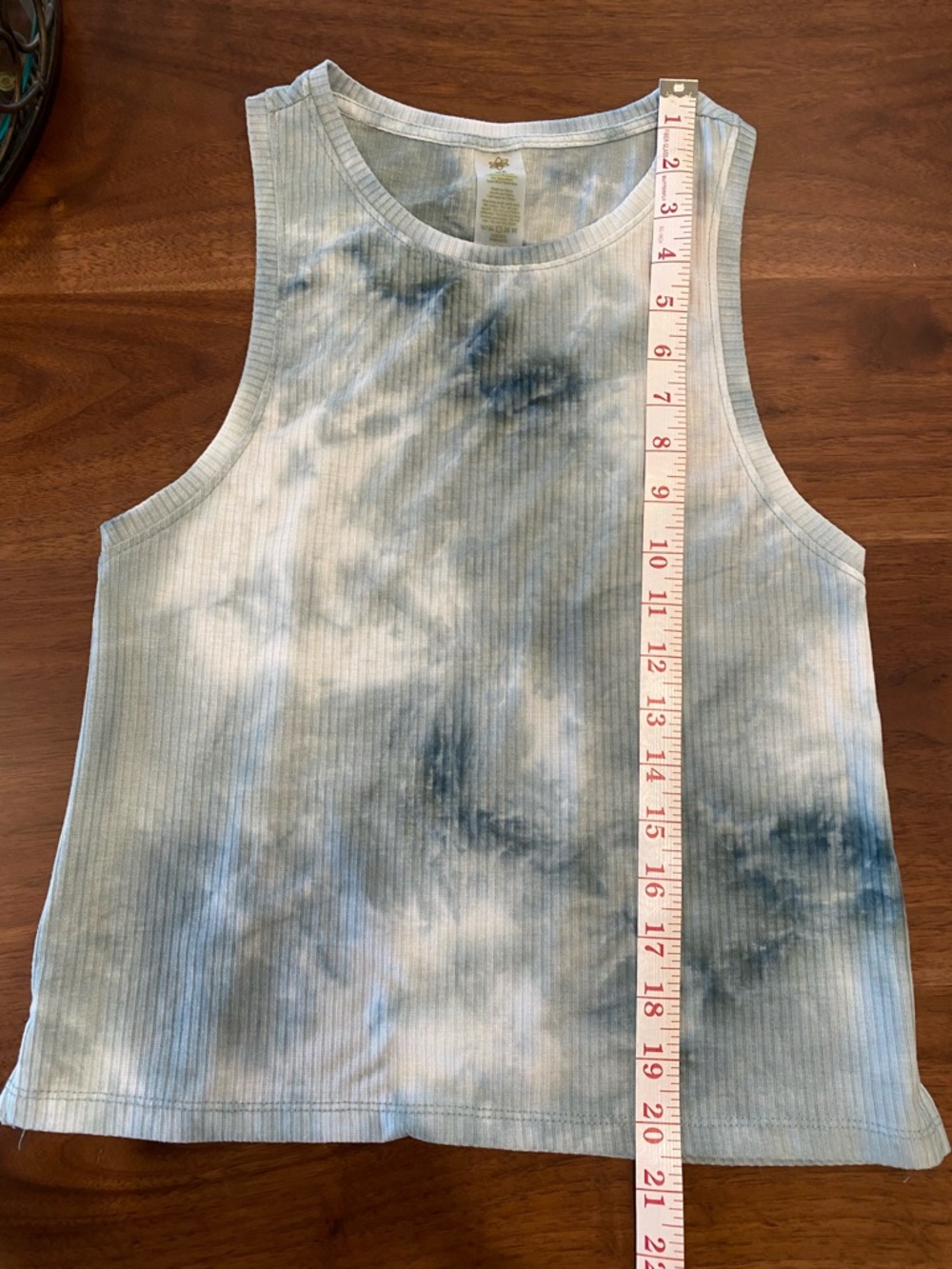 Soft Ribbed Tee in Light Blue - XS